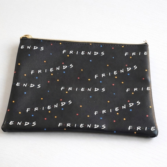 FRIENDS Handbags - FRIENDS Retro Black and Multicolor Clutch/ Cosmetic Bag.